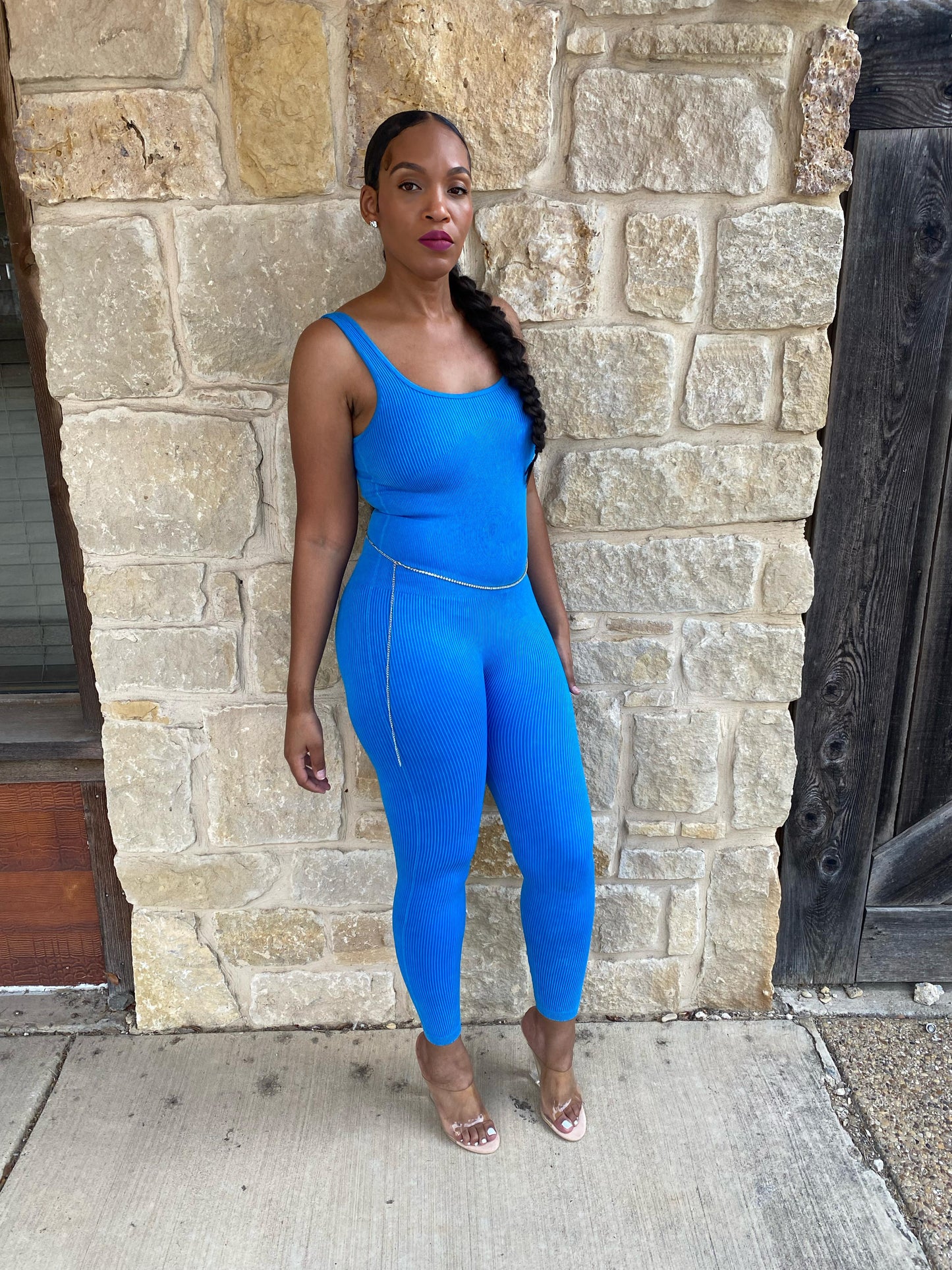 Blue Bodied Jumpsuit