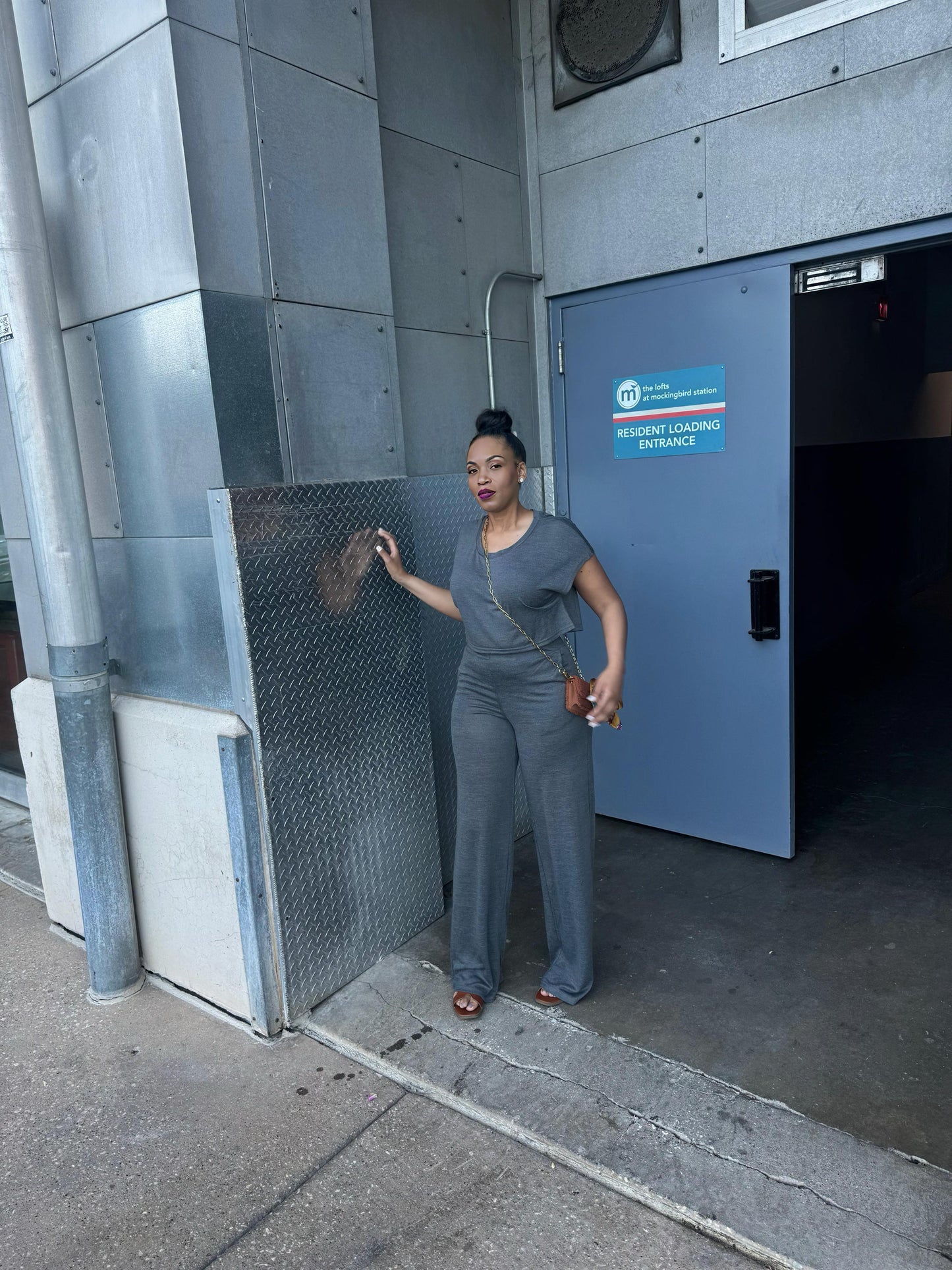 Becca Flare Pant Set (gray)