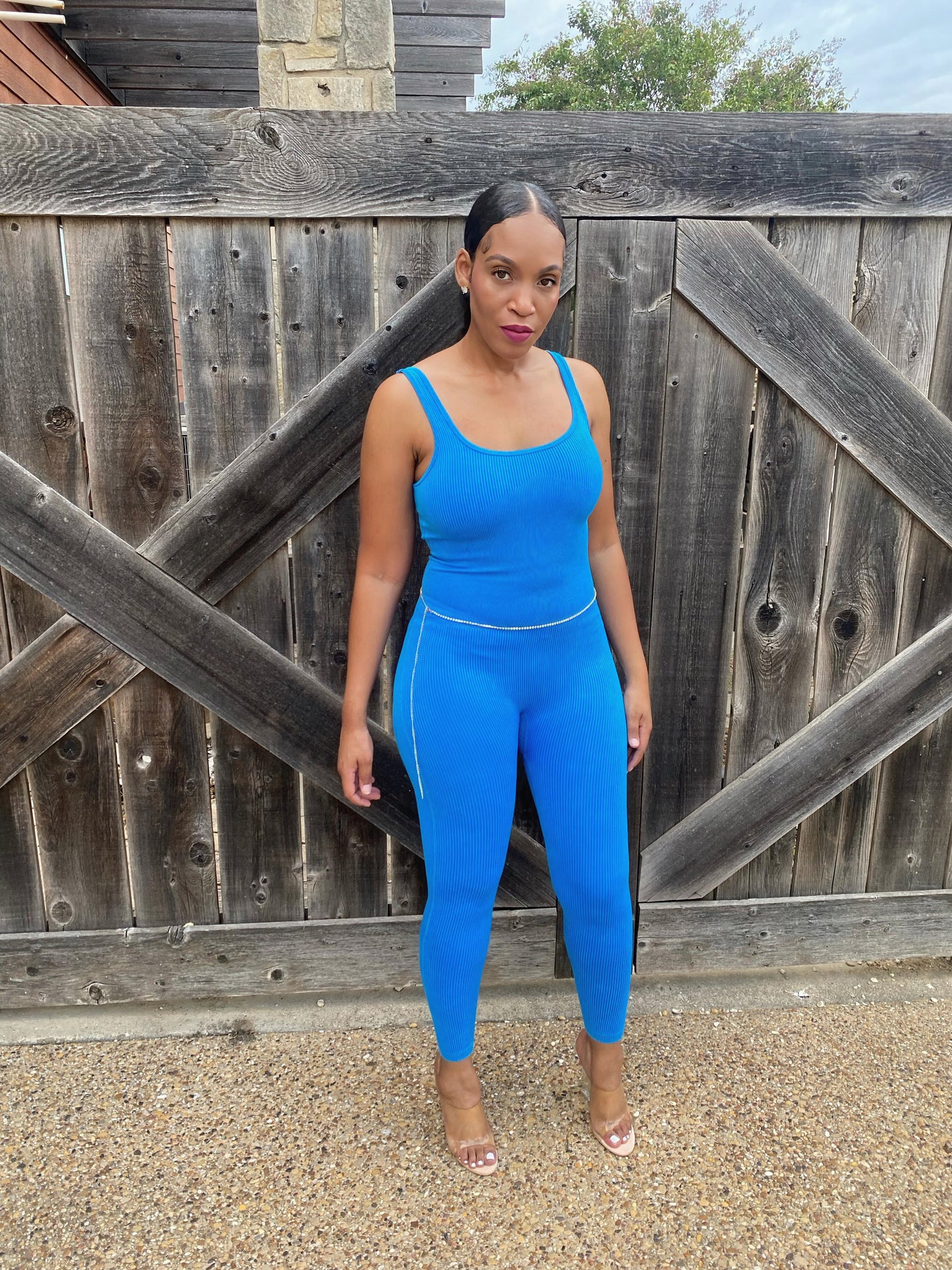 Blue Bodied Jumpsuit