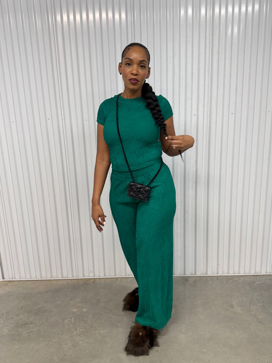 Emerald Crinkle 2pc Set